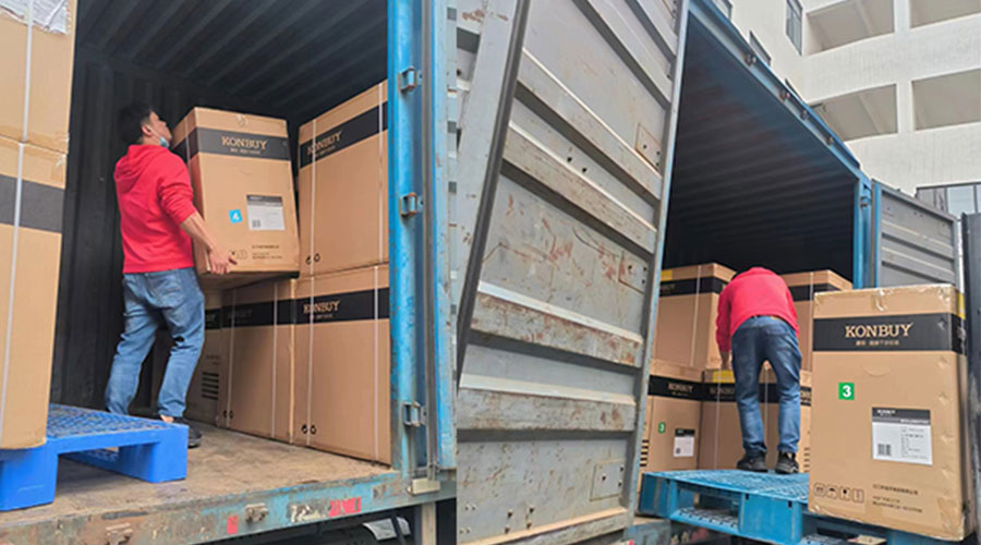 整裝待發(fā)！客戶(hù)50臺(tái)衣物烘干機(jī)裝柜完畢