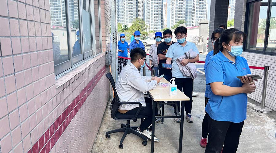 迅速防疫！金環(huán)電器積極配合醫(yī)護人員上門測核酸！