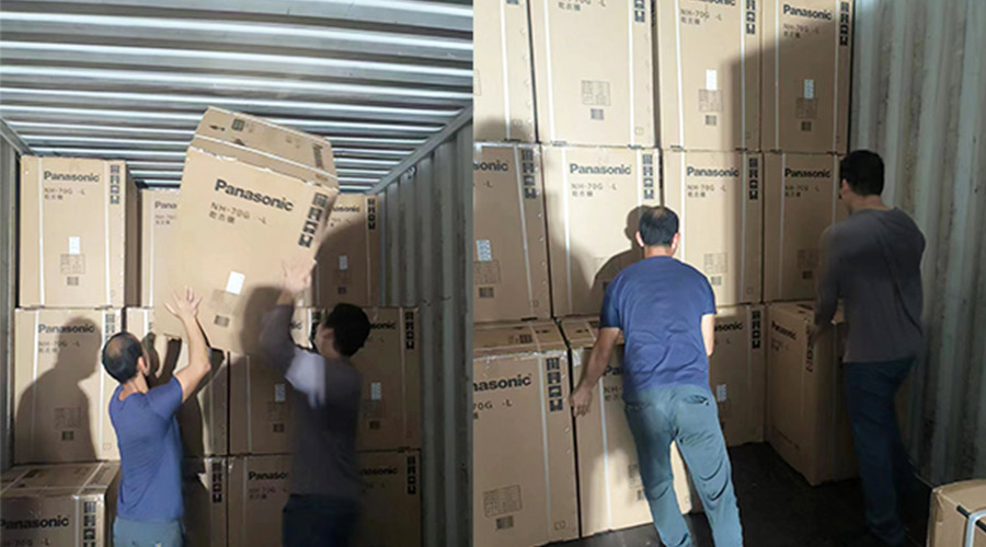 春節(jié)放假沖刺！加速度完成客戶松下衣物烘干機裝柜發(fā)貨