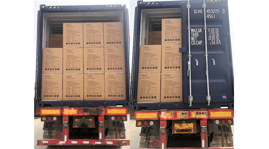 金環(huán)電器快速完成外國(guó)客戶(hù)TEKO滾筒衣服烘干機(jī)裝柜發(fā)貨